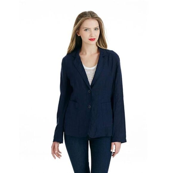 ✨ Blue Irish Linen Light Jacket Blazer✨ - Picture 1 of 7